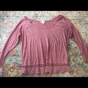 Pink three quarter sleeve top!