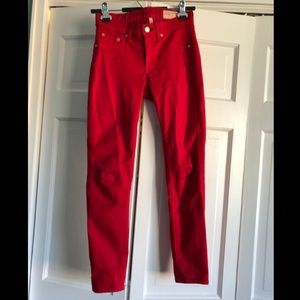 Rag and Bone Red Denim Jeans