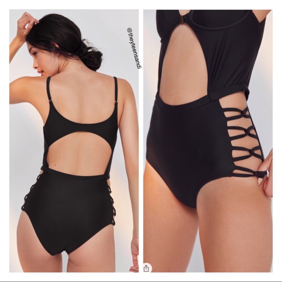 6 Shore Road Mai Tai Black Bathing Suit - Picture 3 of 4