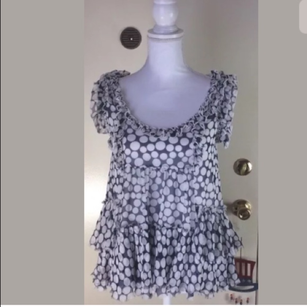 Polka Dot Silk Blouse