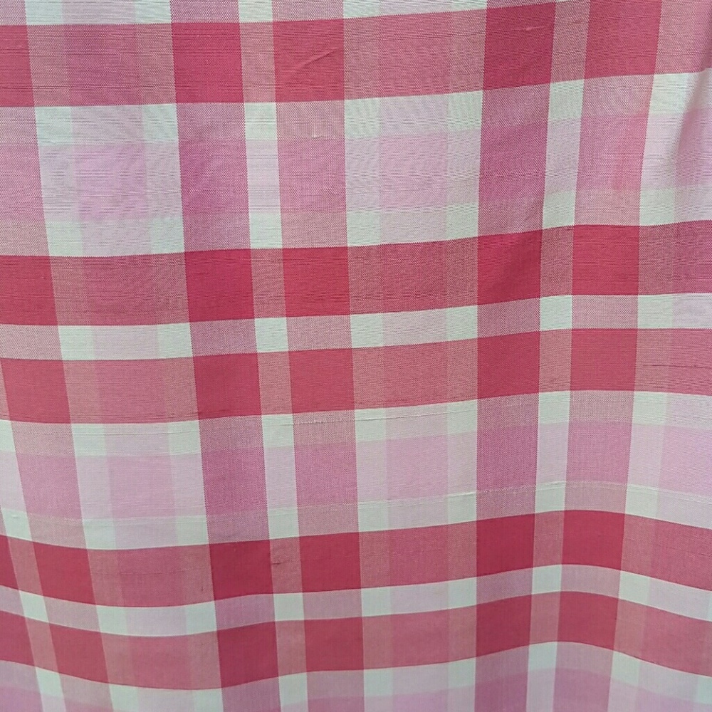 A Pea in the Pod Pink Plaid Taffeta Silk Dress - Picture 2 of 4