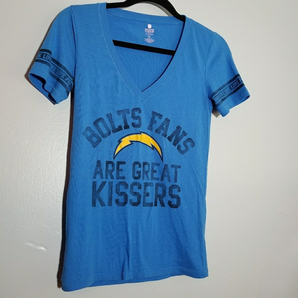 VS Pink v neck NFL tee shirt size S