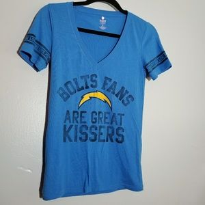 VS Pink v neck NFL tee shirt size S