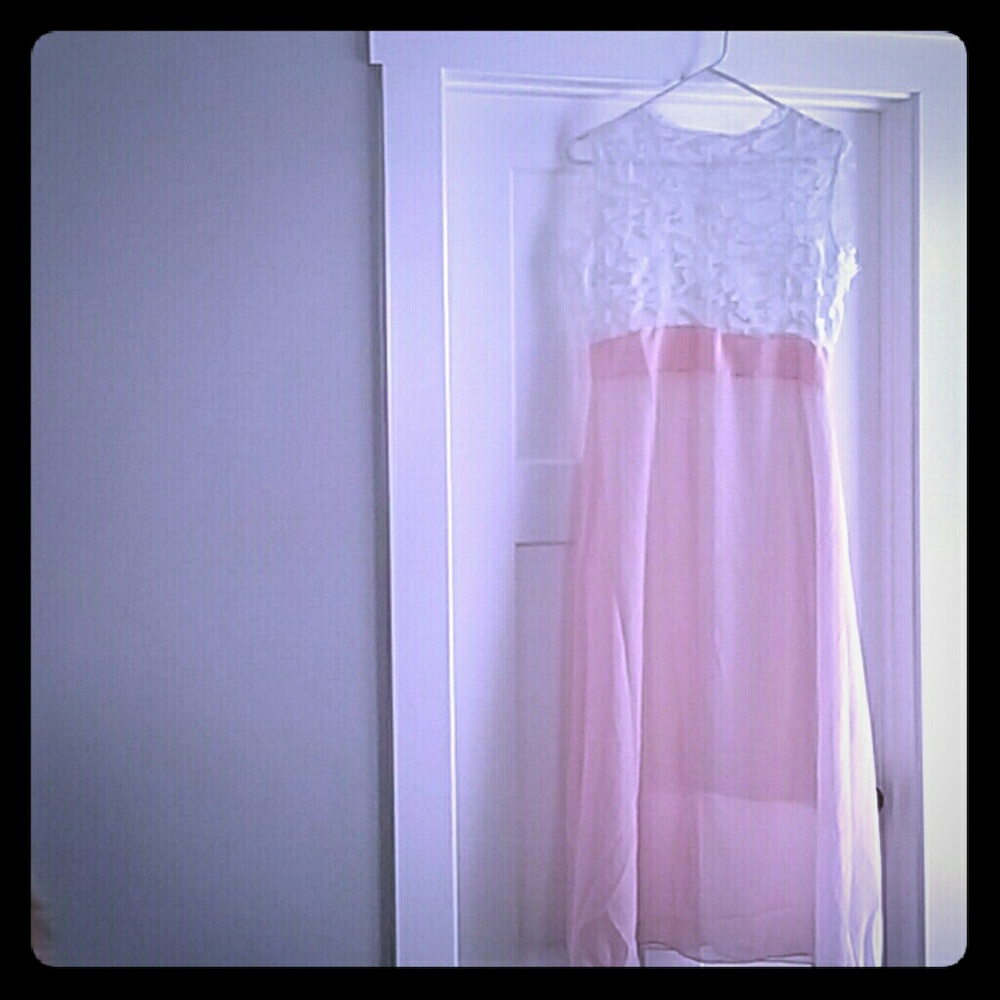 Pink full length dress