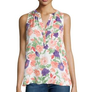 Joie sleeveless floral top