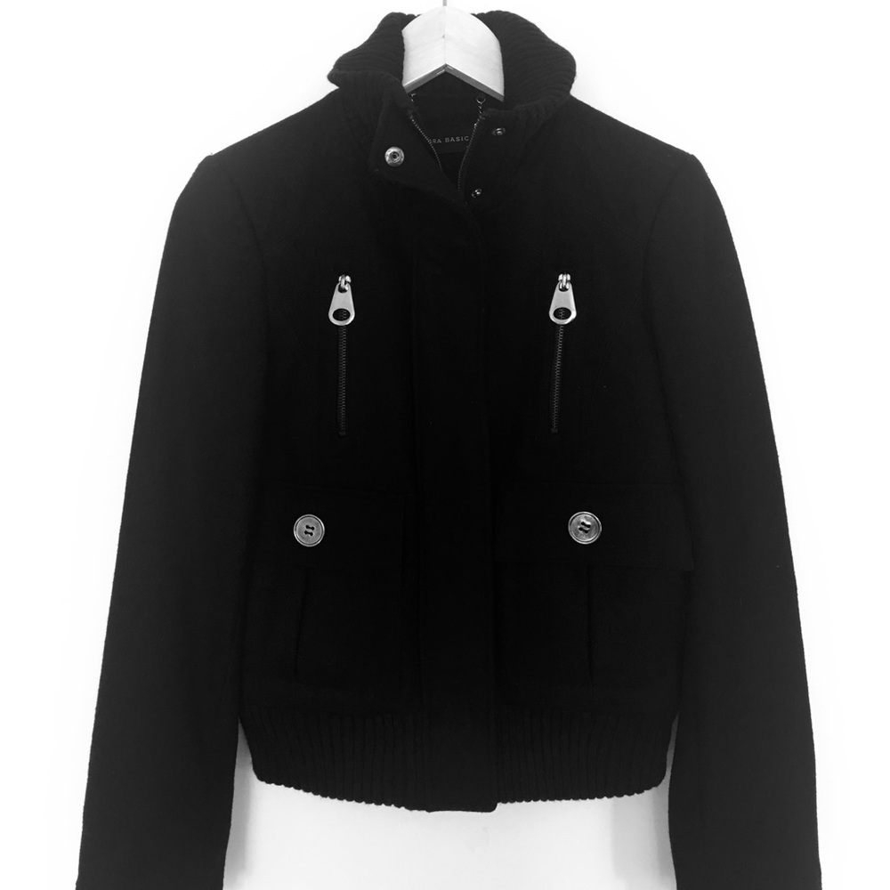 Black Zara Bomber jacket