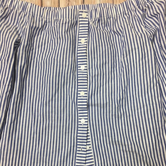 FASHION NOVA Striped Tie Sleeve Off Shoulder Top - Picture 4 of 5