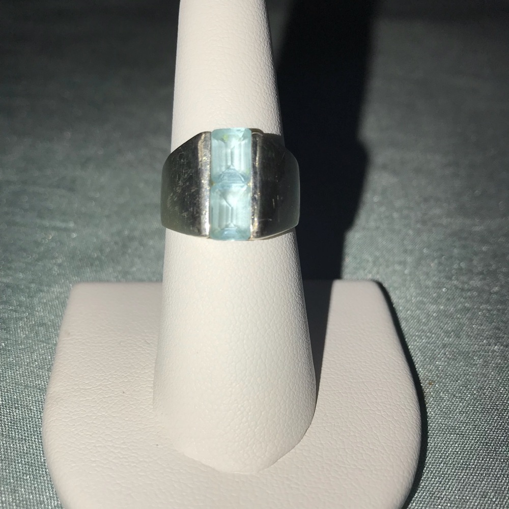 🌸Aquamarine in Sterling silver ring🌸