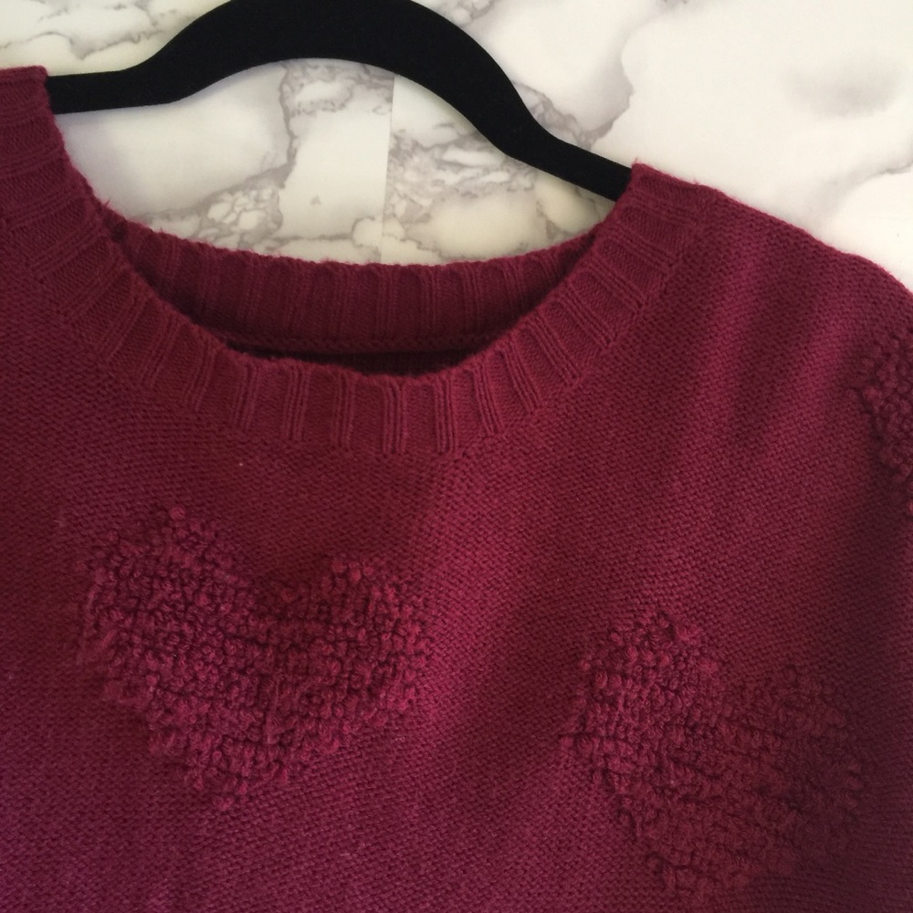 Cropped Rasberry woven sweater top - Picture 2 of 4