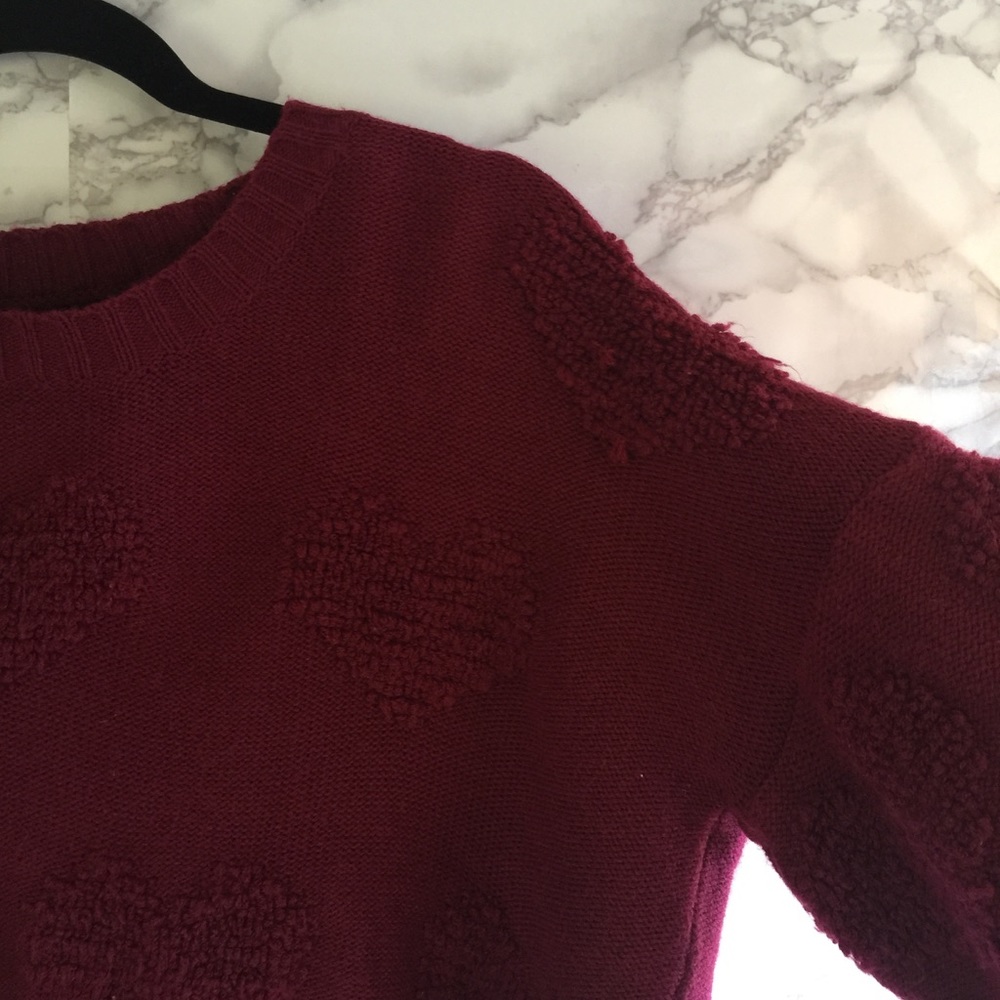 Cropped Rasberry woven sweater top - Picture 3 of 4