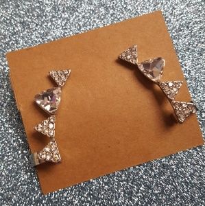 Crystal cuff earrings