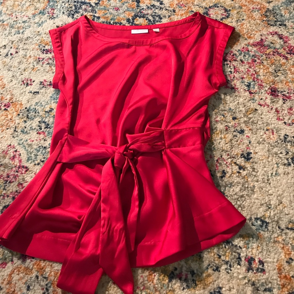 Silky hot pink blouse