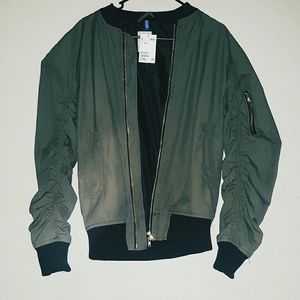 H&M Dark Green Bomber Jacket