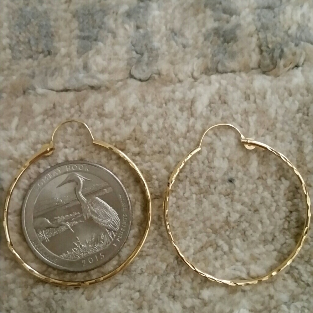 14kt hoop earrings