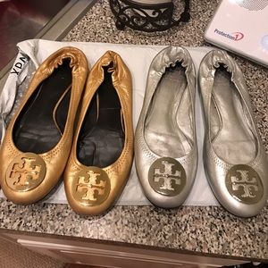 💰2 For 1!💰 2 Pair of Tory Burch Reva Flats (8.5)