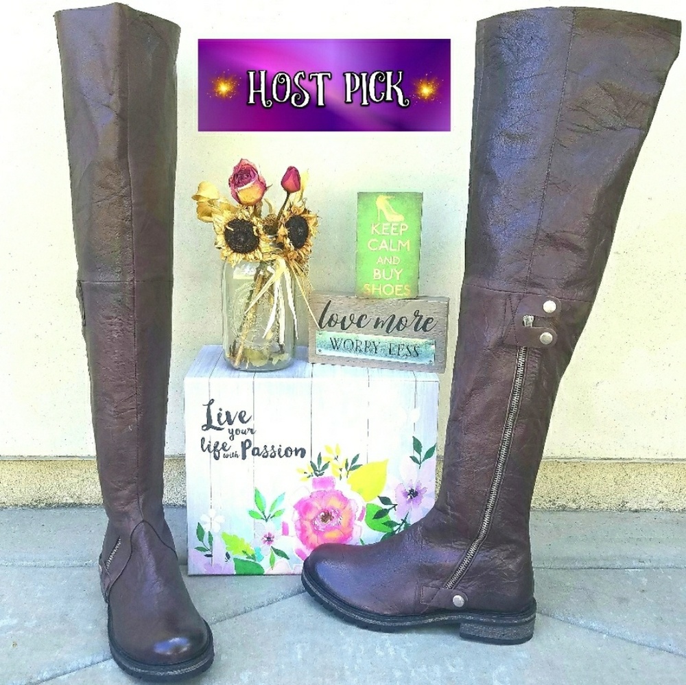 Edgy Free People OTK High Boots - Picture 2 of 8
