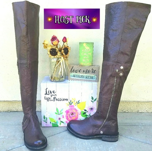 Edgy Free People OTK High Boots - Picture 2 of 8