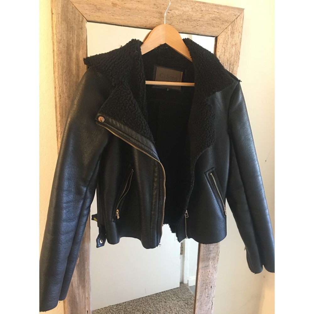 Faux-Leather Moto jacket! ✨
