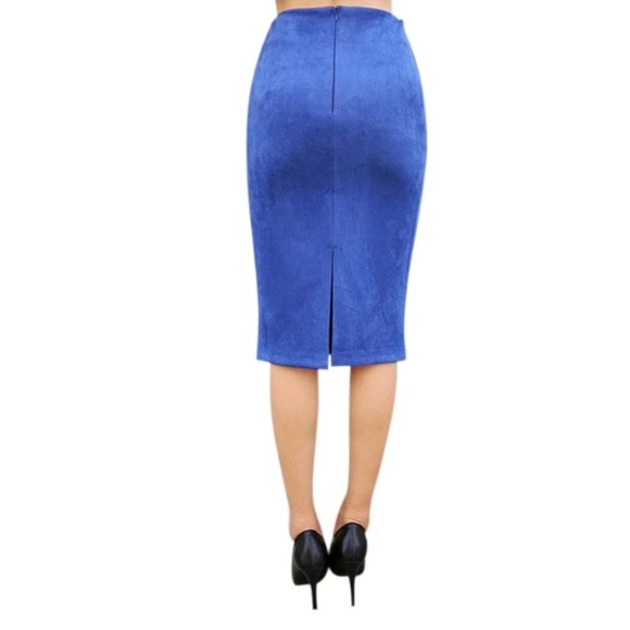 NWOT Faux Suede Midi Skirt in Various Colors - Picture 2 of 8