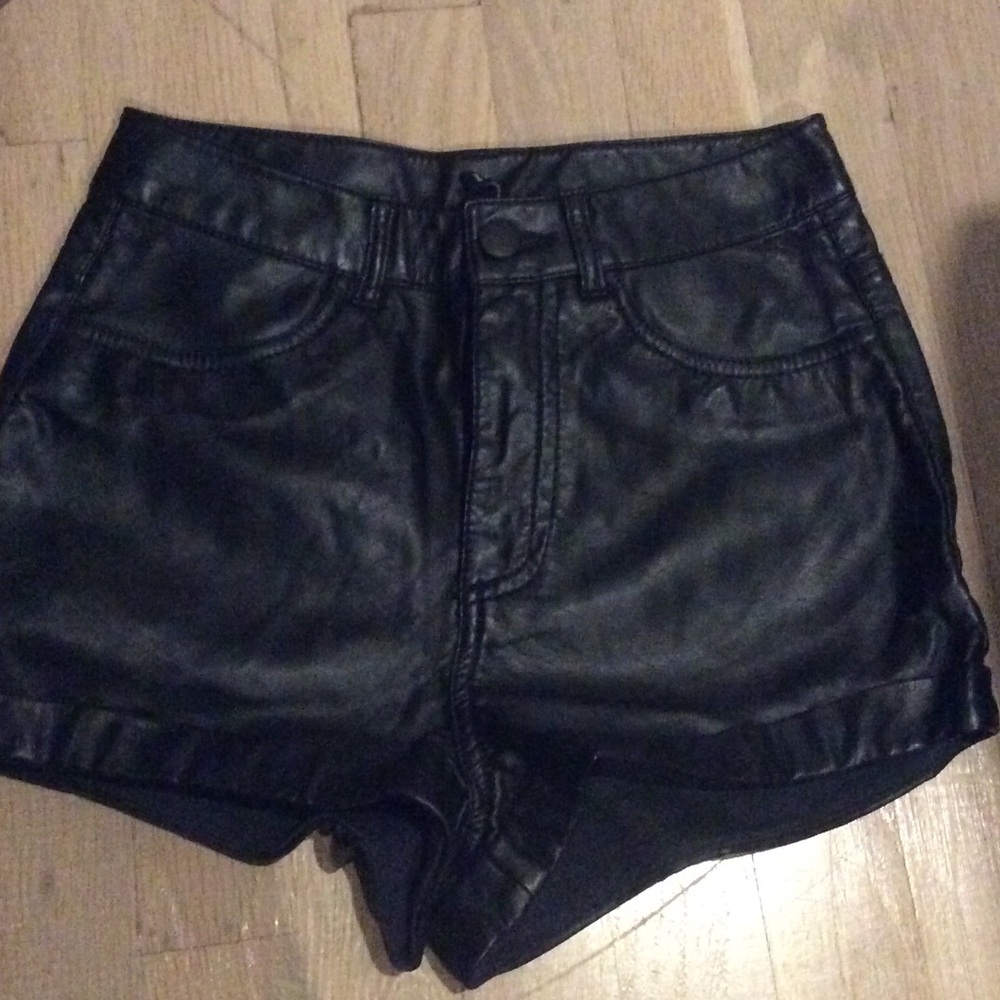 Black leather shorts! Still available!
