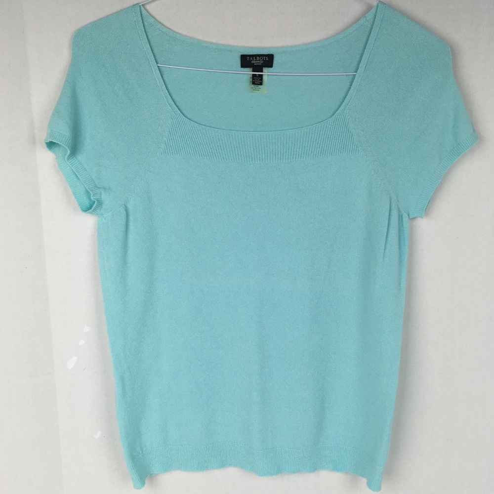 Talbots Short-Sleeved Blue Sweater 💜 HP 3x