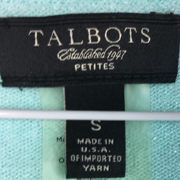 Talbots Short-Sleeved Blue Sweater 💜 HP 3x - Picture 3 of 3