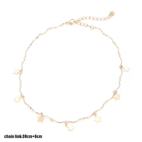🛍⚠️MEGA SALE New🎉 Gold Stars Choker• boho style - Picture 2 of 5