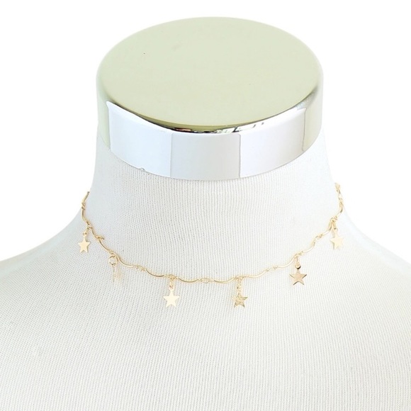 🛍⚠️MEGA SALE New🎉 Gold Stars Choker• boho style - Picture 3 of 5
