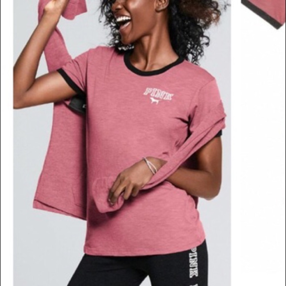 VS PINK ringer tee