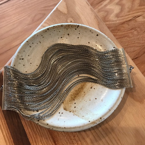 Multi-chain Silver Cocktail Bracelet - Picture 2 of 3