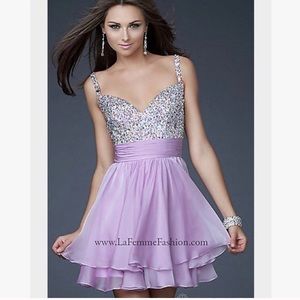 Adorable lavender cocktail dress 😊