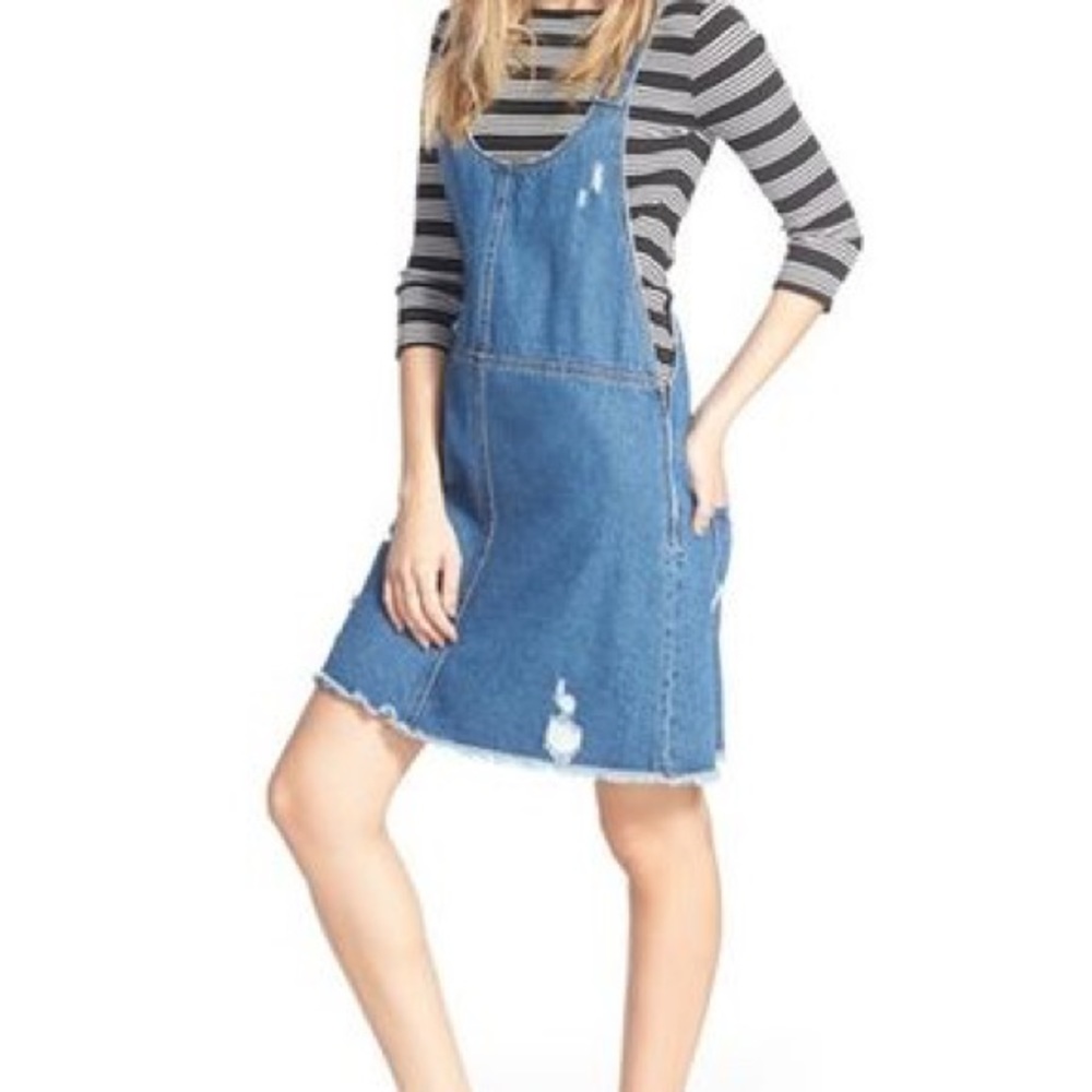 Denim Overall Dress✨