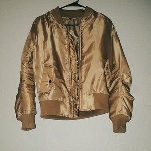 Tan/Brown puffy bomber jacket