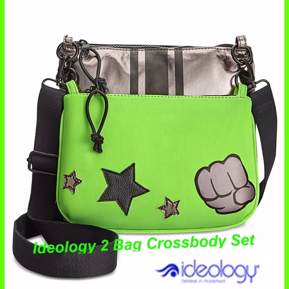 "Ideology" 2 in 1 Crossbody/Shoulder Bag in Lime/S
