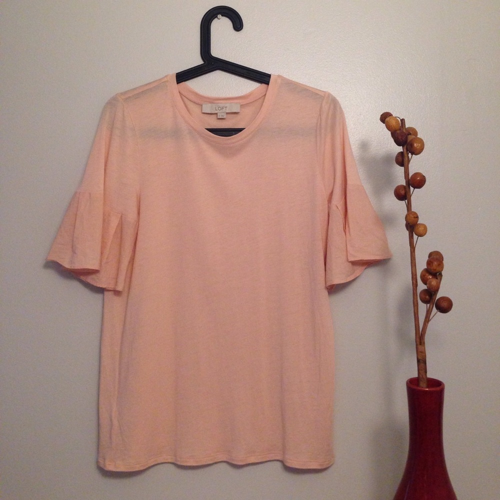 ANN TAYLOR LOFT Sheer Light Pink Shirt