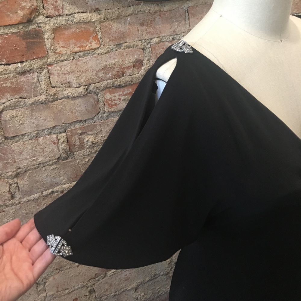 Ralph Lauren Vintage Little Black Cape Dress