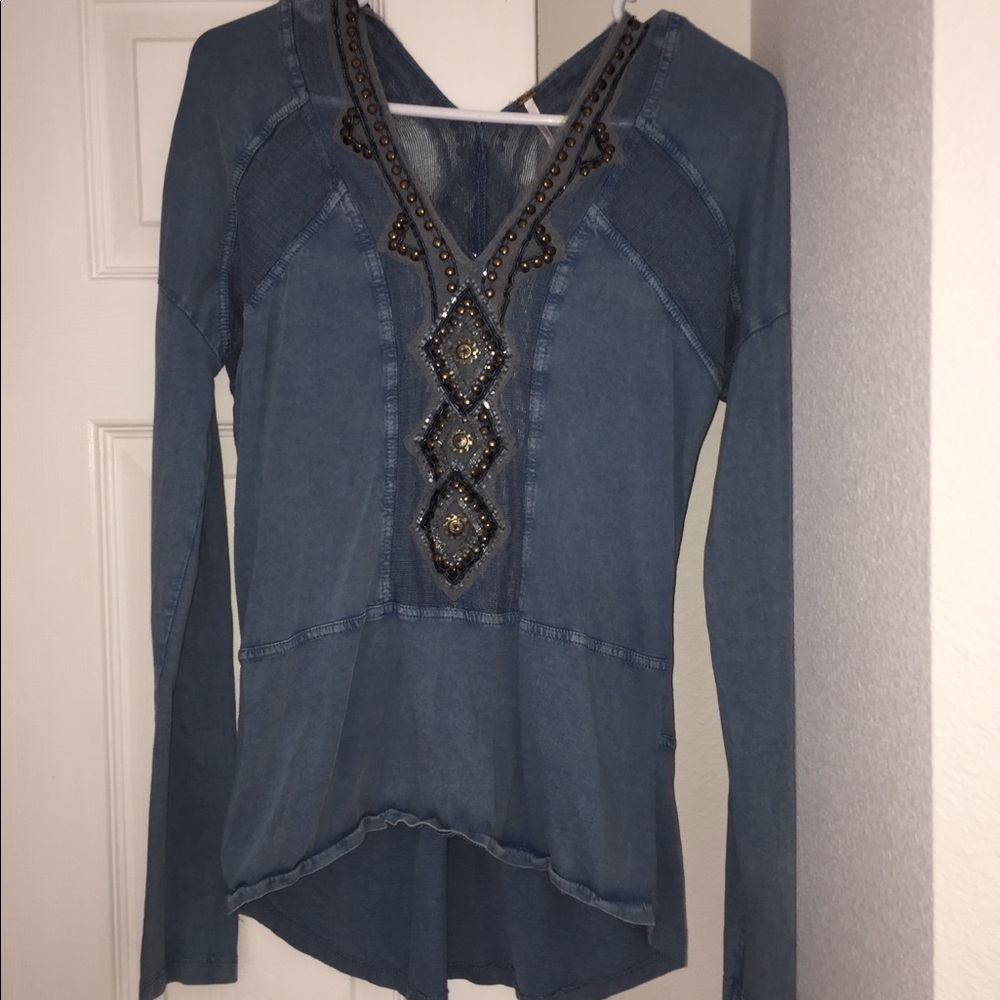 Extremely rare Free People embellished top.