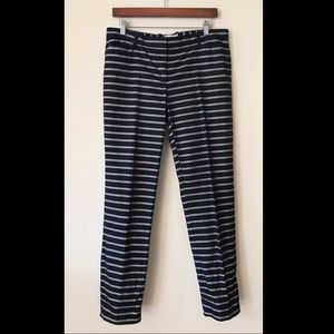 GAP Slim Cropped Navy striped cropped pants 6
