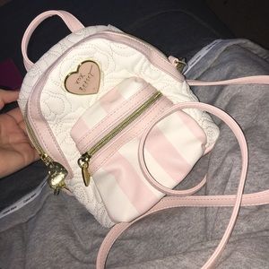 Betsey Johnson mini backpack/cross body