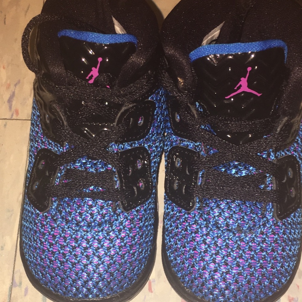Royal blue and Fuschia Jordans