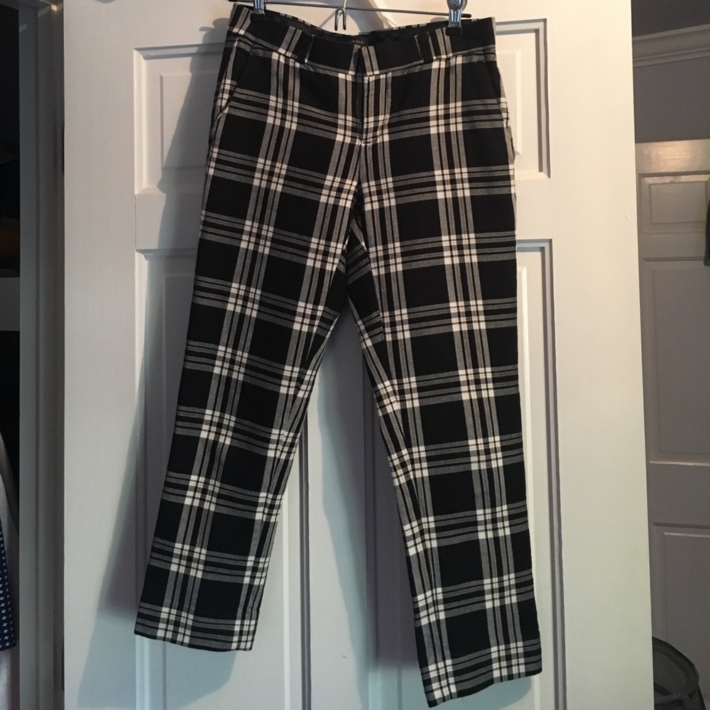 90s style plaid Banana Republic work pants