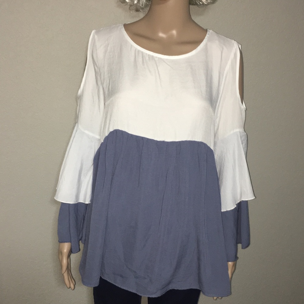 Cold Shoulder Flowy Top