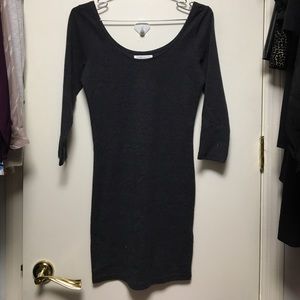 Forever 21 3/4 sleeve body on grey dress S
