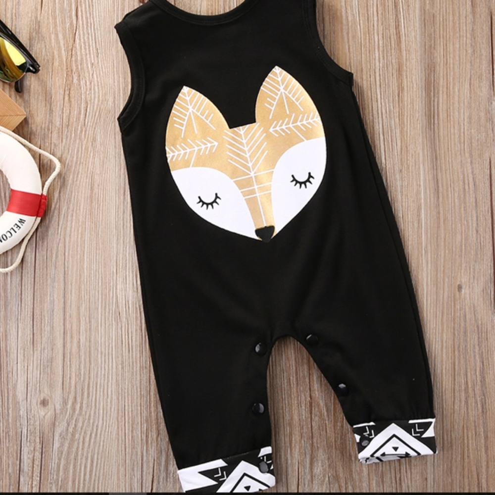 Boutique fox romper 12 mo. - Picture 2 of 4