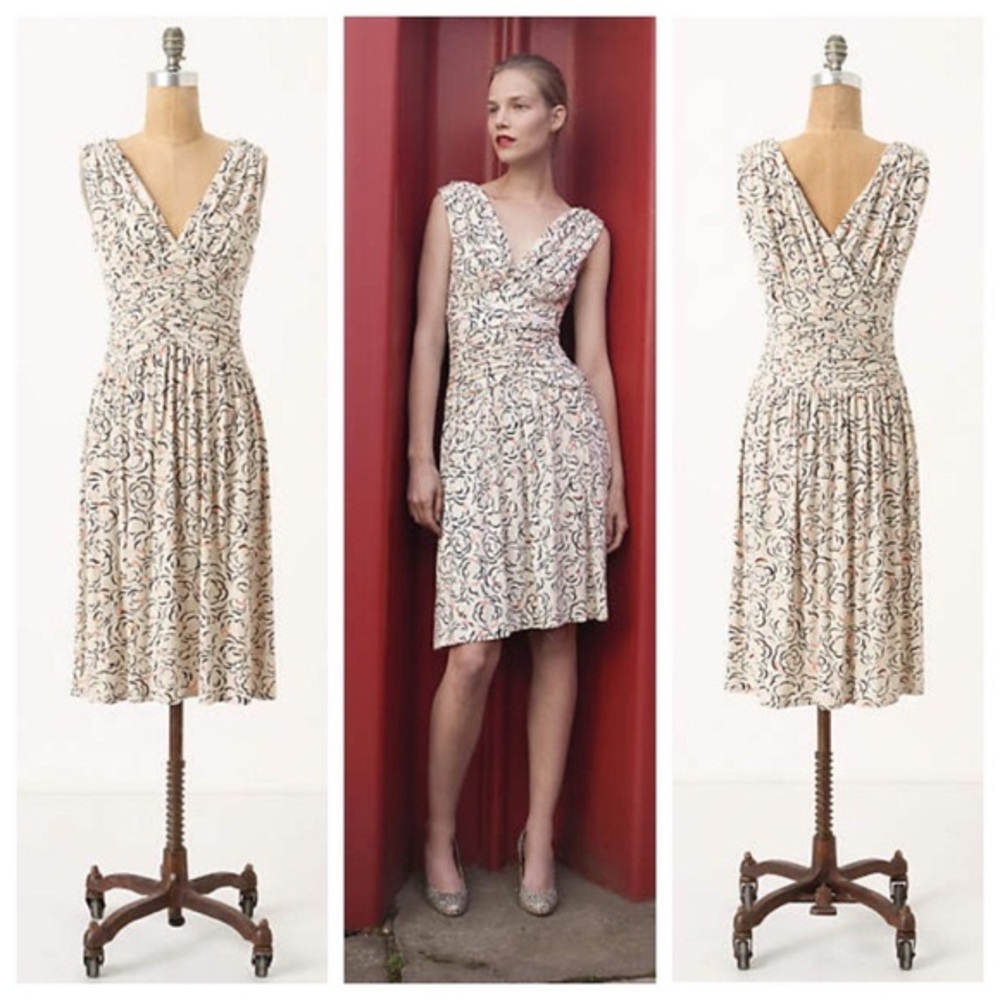 Anthroplogie Deletta's Ruched Jersey Dress