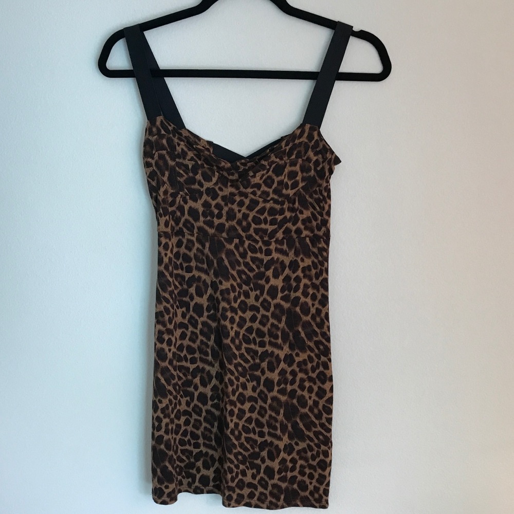 Cheetah print tight mini dress