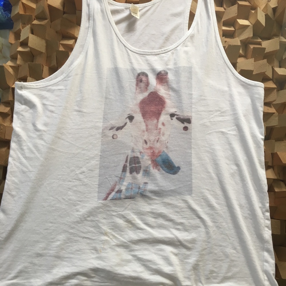 Tank top giraffe art piece (original)