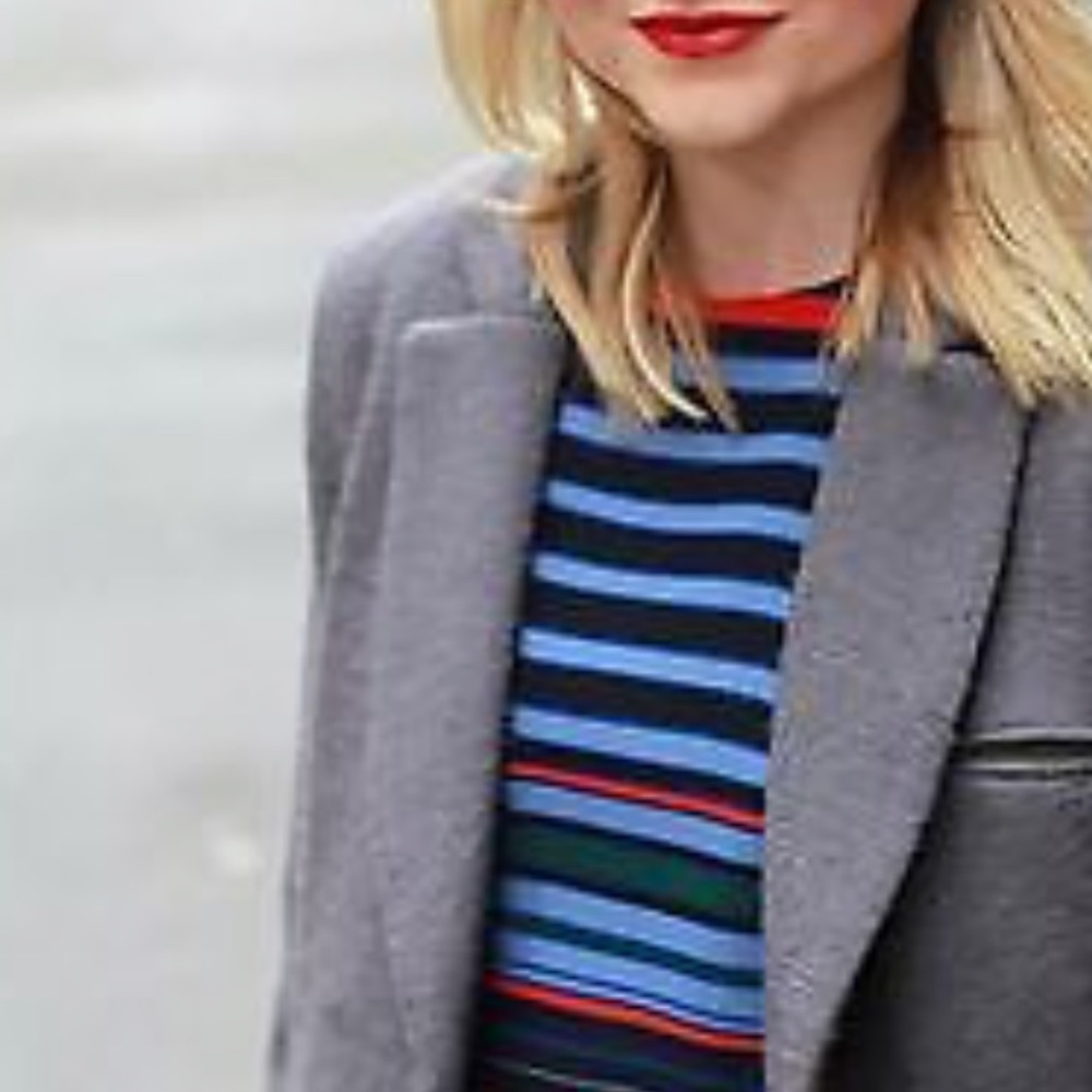 🍂Zara Striped Shift Dress Mini Fall Colors🍁