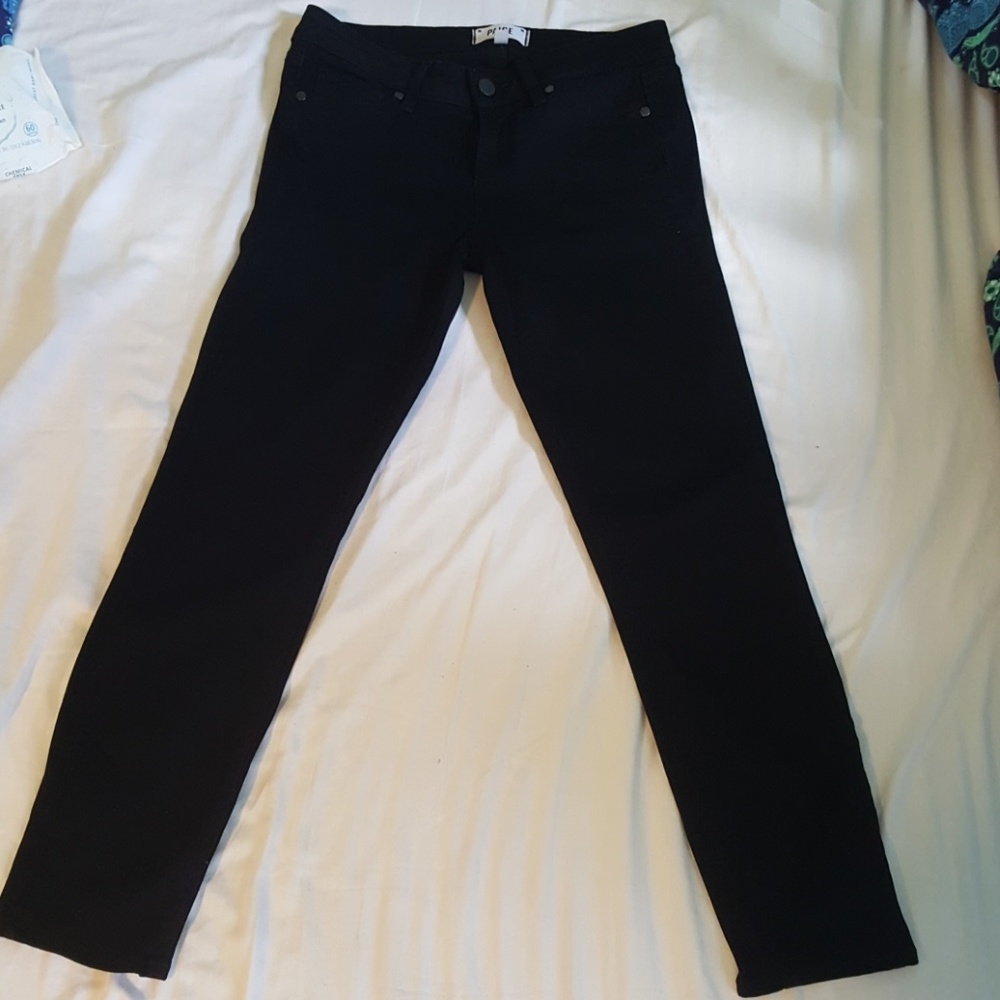 Paige Verdugo Crop Black Overdye Sz 25