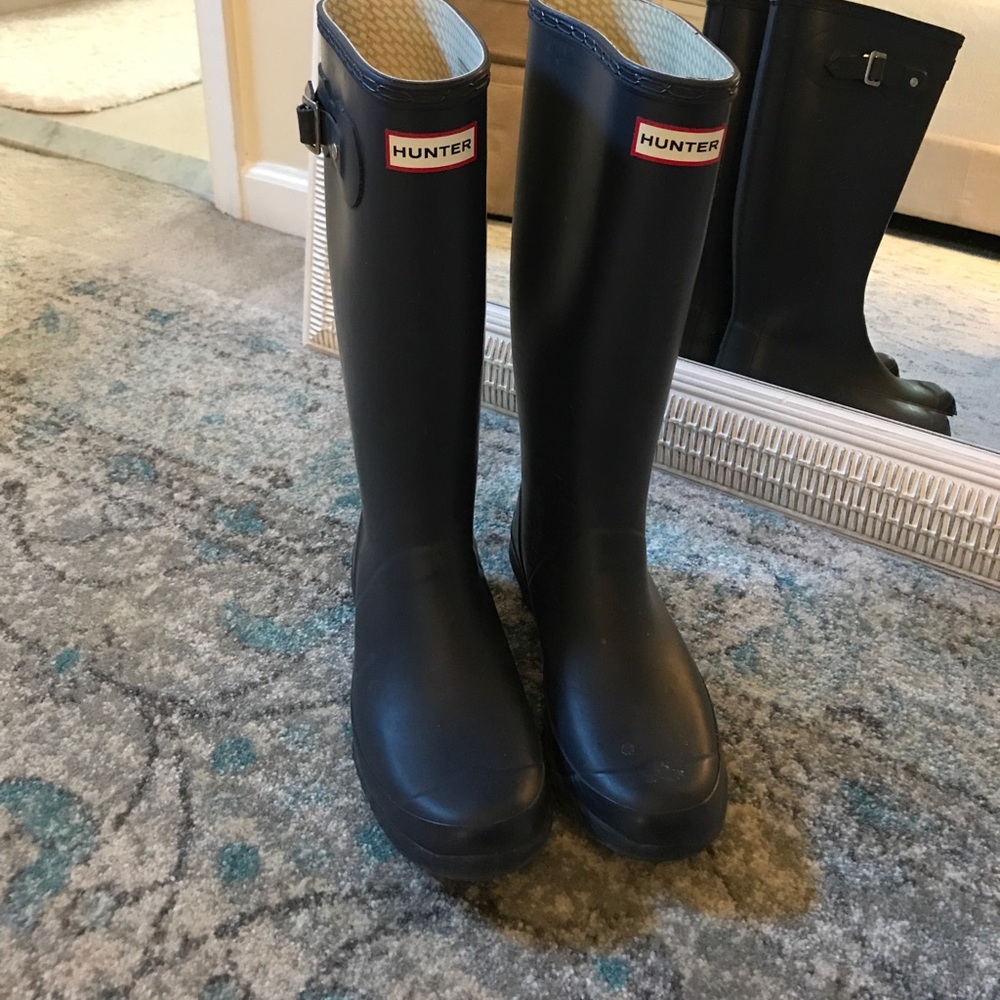 Navy Hunter Huntress Rain Boots